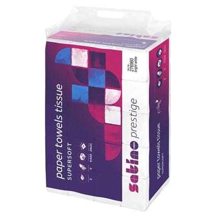 276960 Satino Prestige PT3 vouwhanddoek z-vouw 24x21cm 2-lgs cellulose eco/fsc (15×268) 4020 stuks