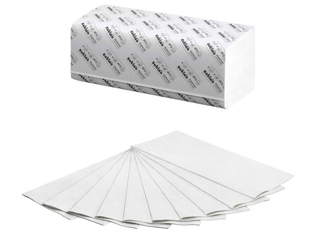 277190 Satino By Wepa Handdoek Satino Comfort PT3 v-vouw 2-laags 25x23cm wit
