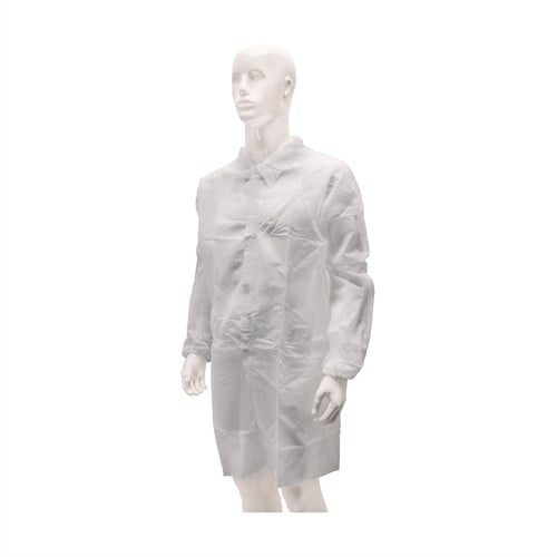 HYGOCLEAN® bezoekersjas PP klittenband wit 2XL doos 50 x 1st