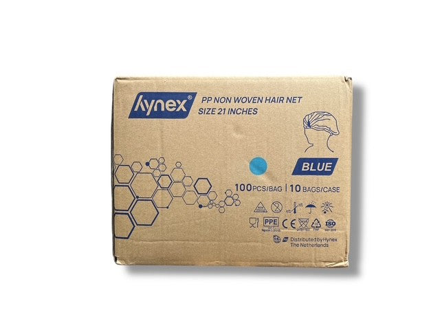 Haarnet , pp non woven, blauw, L, 100st/zak, 1.000st/ds
